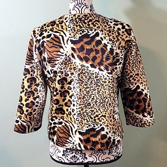 Ruby Rd Animal Print Faux Fur Jacket - Picture 4 of 8